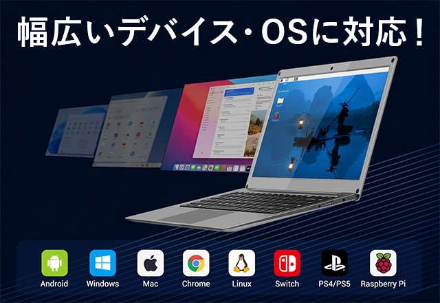 キーボード＆タッチパッド一体型多機能モバイルモニターCrowView Note