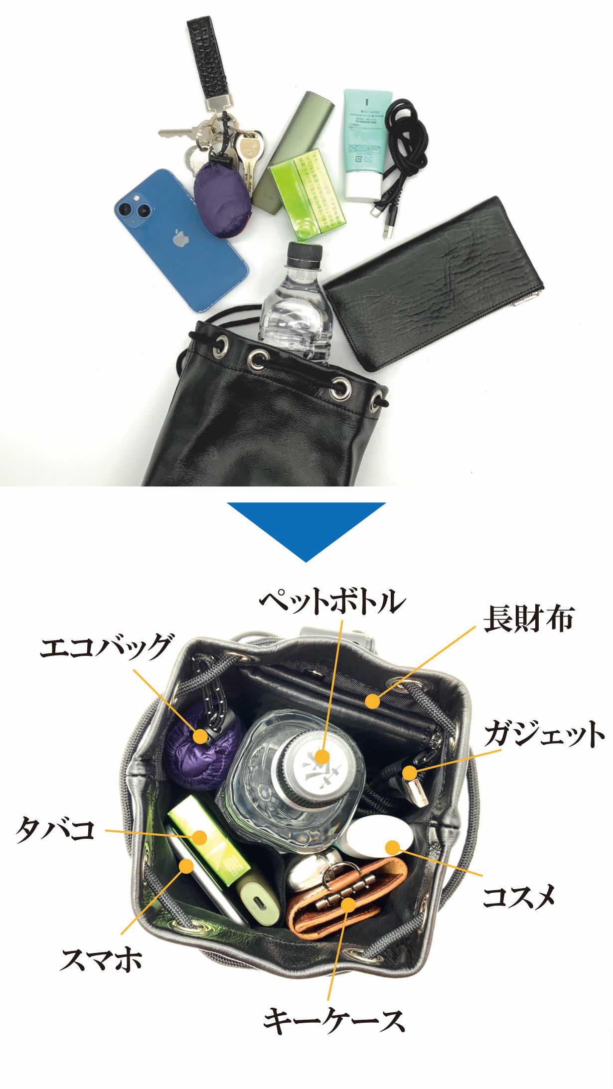 4way+撥水加工+便利ファスナー｜ファクトリーブランドが本気で作る巾着