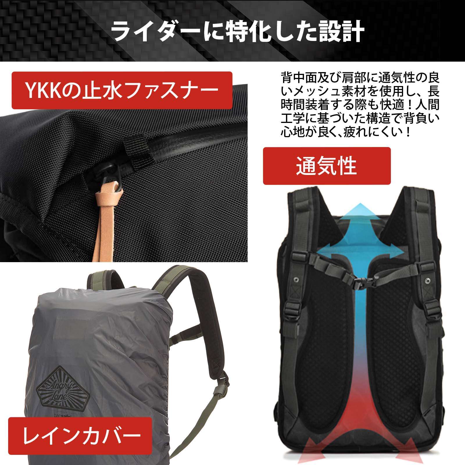 The Rider Daypack(ライダーデイパック) 鉄壁バックパック バイク ...